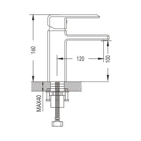 Смеситель Shevanik S8801H на раковину черный