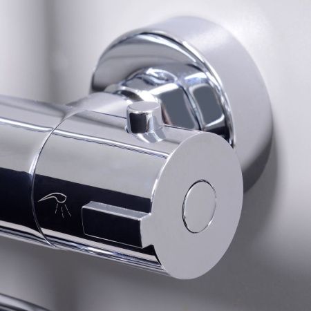 Душевая стойка WasserKRAFT A18801 настенная цвет хром с термостатом