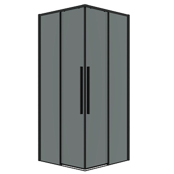 Душевой уголок Grossman Galaxy 300.K33.01.1010.21.10 100х100 стекло тонированное профиль черный матовый без поддона