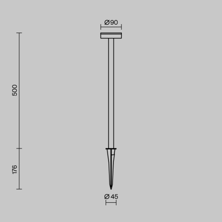 Светильник ландшафтный Maytoni Outdoor Stake (Ставка) O503FL-L4B3K1