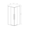 Душевой уголок Vincea Slim-N VSS-4SN8010CLGM 100х80 стекло прозрачное профиль хром глянцевый без поддона