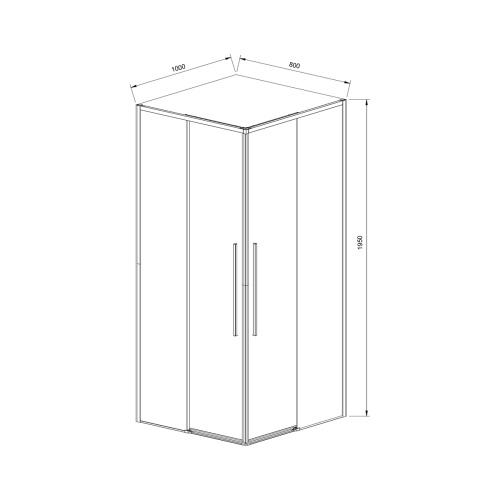 Душевой уголок Vincea Slim-N VSS-4SN8010CLG 100х80 стекло прозрачное профиль золото брашированное - фото 4