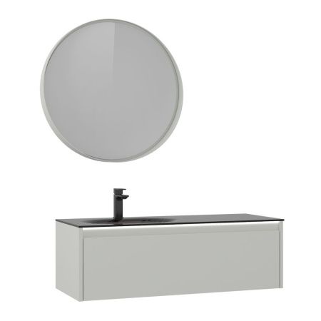 Тумба с раковиной Orka Lisbon 5001435 110х50 подвесная цвет серый