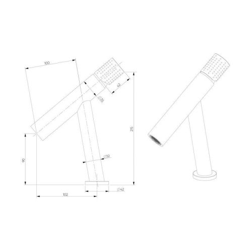 Смеситель Bronze de Luxe LIBERTY 102GG на раковину графит - фото 3