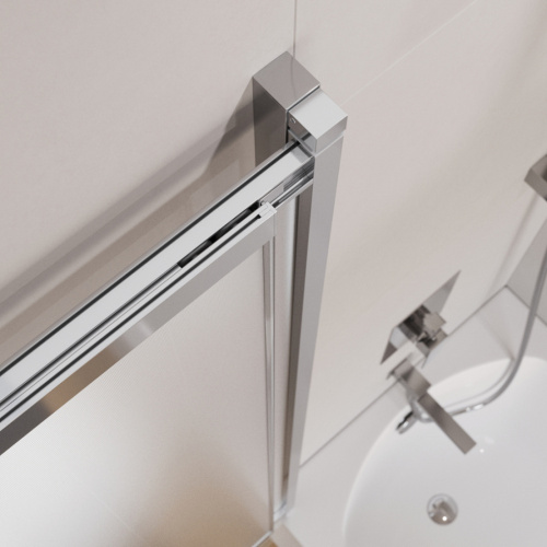 Душевая шторка на ванну Cezares SLIDER SLIDER-VF-11-100/150-P-Cr 100х150 стекло рифленое 6 мм - фото 5