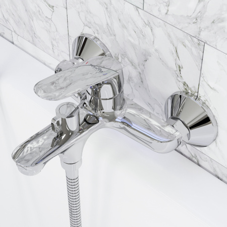 Смеситель для ванны Tokito TAKASE TOK-TAK-1014 настенный хром