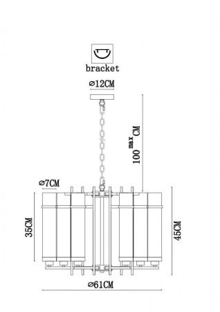 Люстра подвесная Arte Lamp Hugo (Хуго) A1688LM-6BK