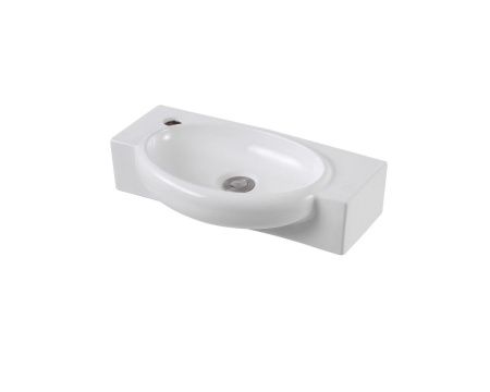 Раковина из сантехнического фарфора Aquatek AQ5329-00 60х40 подвесная цвет белый 1 отверстие под смеситель