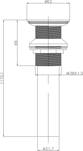 Донный клапан для раковины Arrow AG5805CP - фото 2