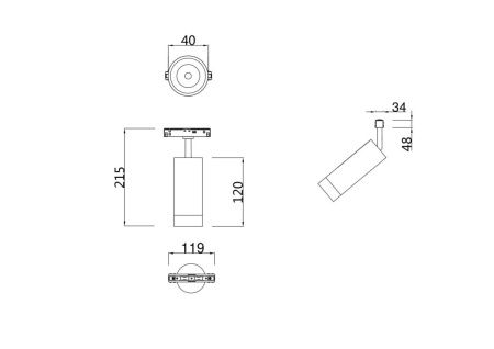 Трековый светодиодный светильник Maytoni Technical Focus Led (Фокус) TR019-2-7W4K-W