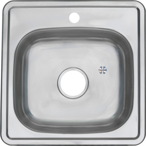 Кухонная мойка Melana 021 ti (*15) 48x48 цвет хром - фото 2