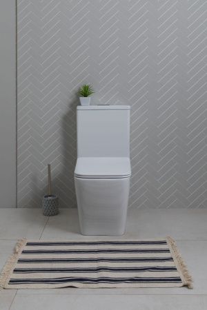 Чаша унитаза напольная Aquanet Tavr Tavr 2.0 C1 цвет белый без бачка с сиденьем микролифт безободковая каскадный смыв