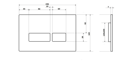 Клавиша смыва механическая Cerutti SPA CR06WH цвет белый