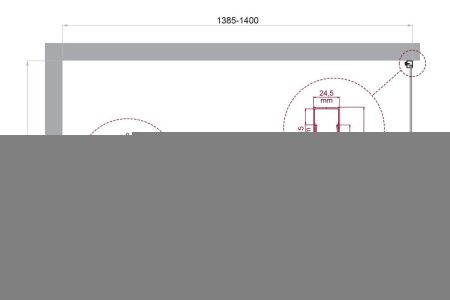 Душевой уголок BelBagno LUCE LUCE-AH-1-140/80-C-Cr 140х80 стекло прозрачное профиль хром без поддона