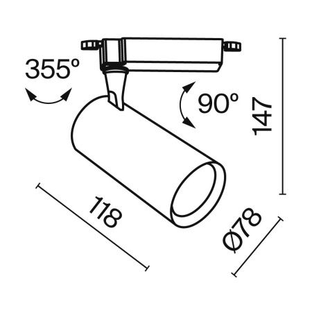 Трековый светодиодный светильник Maytoni Technical Vuoro TR003-1-10W4K-S-W