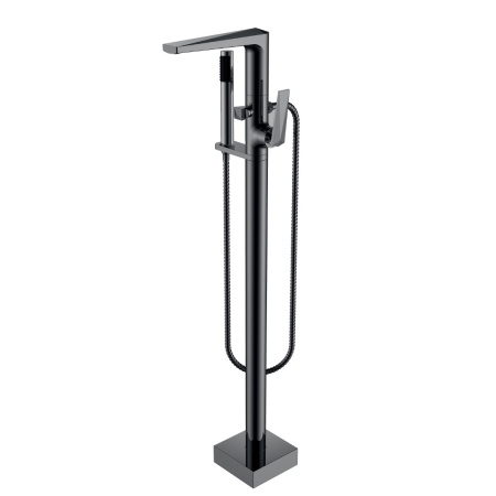 Смеситель Boheme Venturo 379-SGM напольный графит глянцевый