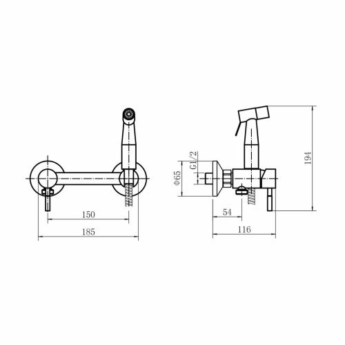 Гигиенический душ со смесителем Fashun A57503-17 графит - фото 3