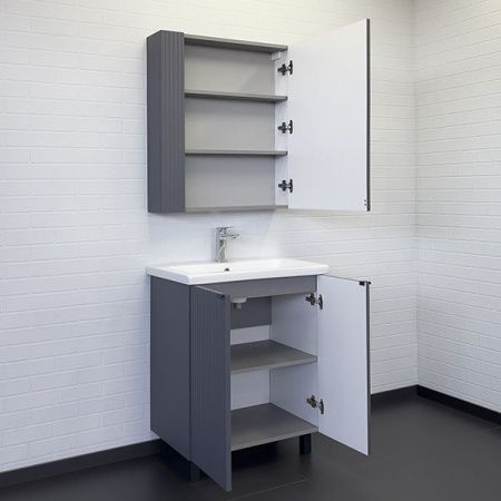 Тумба с раковиной Comforty Лима 00-00013686CF 70х50 напольная цвет черный