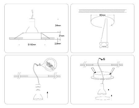Светильник встраиваемый Ambrella Light Standard Tech (Стандард Тецх) A8921