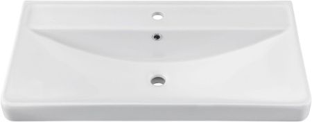 Раковина керамическая Aquanet Ирис 00323883 90х50 полувстраиваемая цвет белый 1 отверстие под смеситель