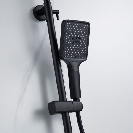 Душевая стойка Shevanik S4436H настенная цвет черный