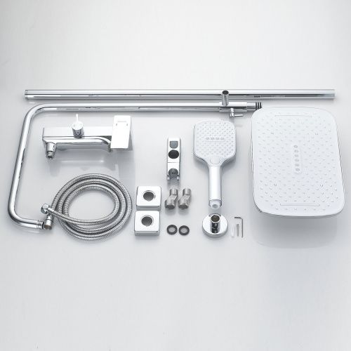 Душевая стойка Shevanik S4036 настенная цвет хром - фото 4