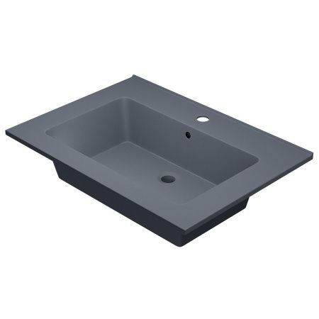 Раковина из искусственного камня Uperwood Parma Quartz 291003002 70х50 полувстраиваемая цвет серый