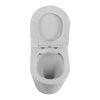 Унитаз приставной BelBagno FLAY-R BB1003CBR/SC белый с сиденьем микролифт безободковый каскадный смыв