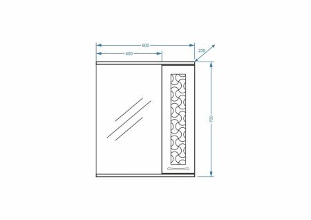 Зеркало-шкаф Stella Polar Ванда SP-00000199 60х70 подвесной цвет белый