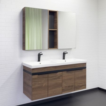 Зеркало-шкаф Comforty Дуэт 00-00017203CF 50х80 подвесной цвет коричневый