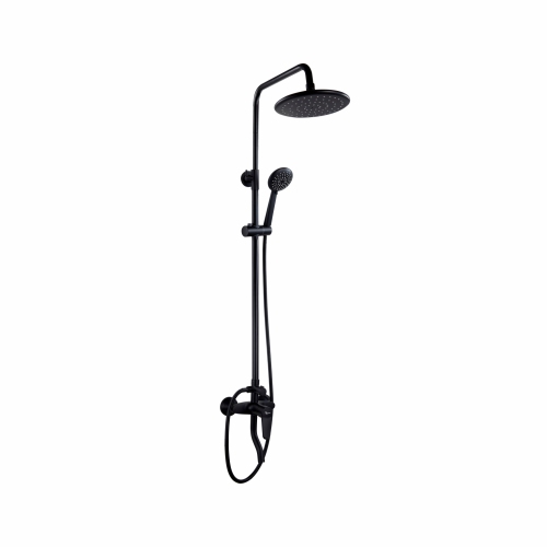 Душевая стойка Plstart PL2402-7 настенная цвет черный - фото 2