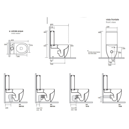 Бачок для унитаза Kerasan Nolita 538101
