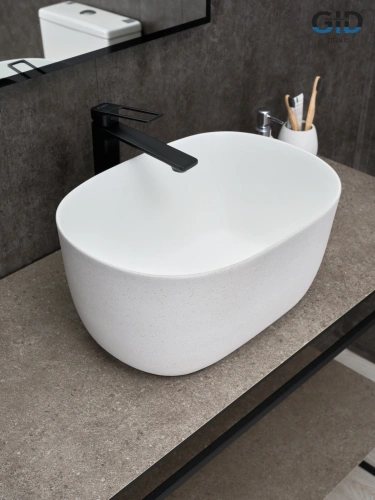 Раковина Gid Creativo 45 см N9302wg (51220) накладная цвет белый матовый - фото 5