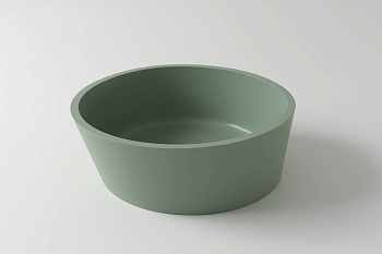 Раковина из искусственного камня Holbi ALMATEA 1.02.002.11.3 42х42 накладная цвет зеленый