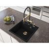 Кухонная мойка Grandex Aqua 500405 50х50 цвет черный поверхность матовая