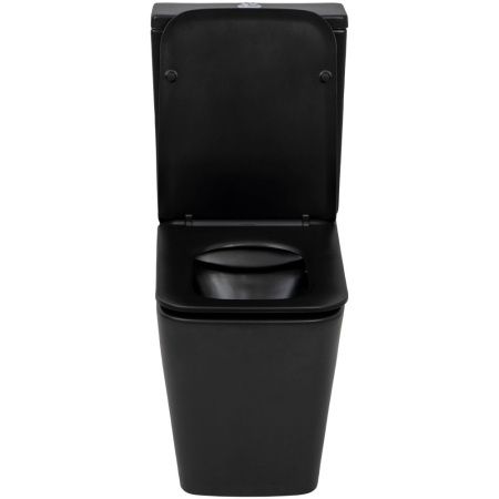 Унитаз напольный с бачком Melana MLN-310306MB черный с сиденьем микролифт безободковый смыв торнадо