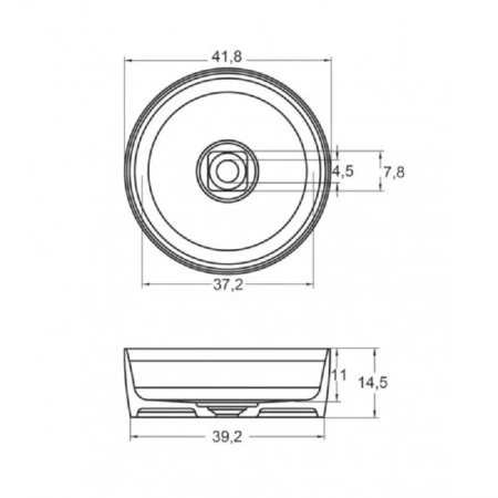 Раковина Riho RОUND W024001105 40х40 накладная цвет белый