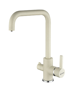 Смеситель для кухни Paulmark LOGAS Lo213021-331 на раковину белый без термостата