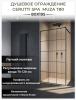 Душевой уголок Cerutti SPA MUZA T80 100х80 стекло с рисунком профиль черный без поддона