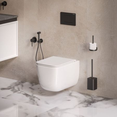 Унитаз подвесной Grossman Торнадо GR-4409SQ белый с сиденьем микролифт безободковый смыв торнадо