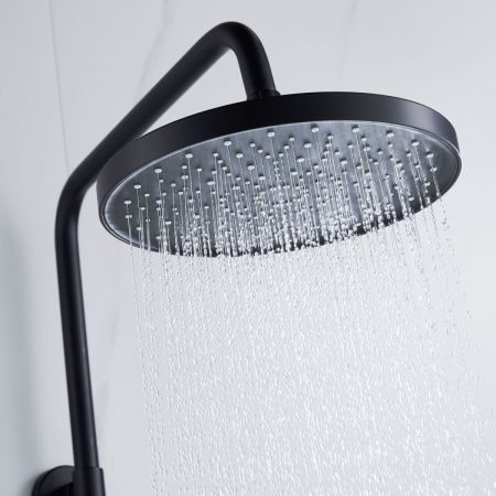 Душевая стойка Shevanik S4726H настенная цвет черный