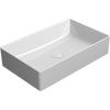Раковина из сантехнического фаянса GSI Kube X 945311_УЦ/4 60х40 накладная цвет белый