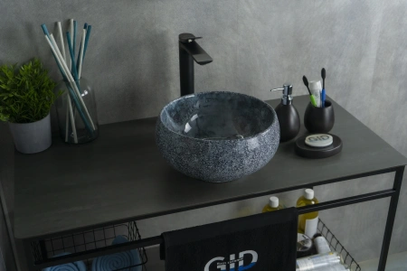 Раковина керамическая Gid Esfera 54433 30х30 накладная цвет многоцветный без отверстий под смеситель