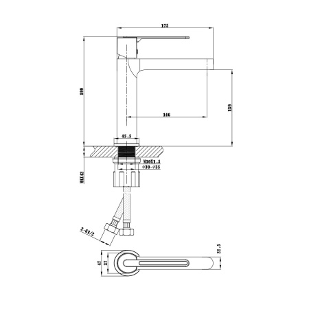 Смеситель Vincea Rondo VBF-1R1BG на раковину брашированное золото