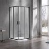 Душевой уголок Azario MILTON AZ-ND1142 1000 Black 100х100 стекло прозрачное профиль черный без поддона