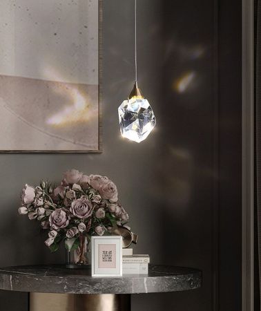 Светильник подвесной Delight Collection Crystal rock II (Црыстал роцк ИИ) 9701P/1 brass