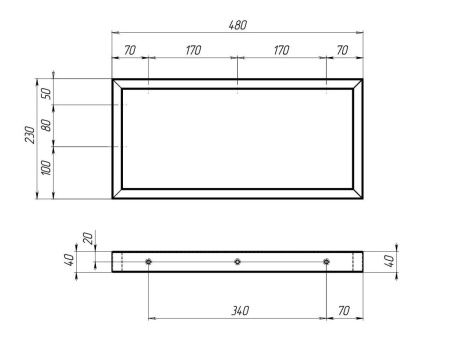 Тумба под раковину 1MarKa Grunge Loft У85842 80х50 подвесная цвет коричневый