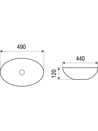 Раковина из сантехнического фаянса WeltWasser WW SK 10000003856 50х40 подвесная цвет белый без отверстий под смеситель