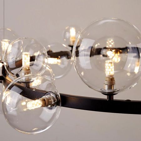 Светильник подвесной Delight Collection Art Deco Bubble (Арт Децо Буббле) 8828P/L black/clear