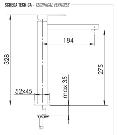 Смеситель Remer Q-Design QD10LXXL на раковину хром